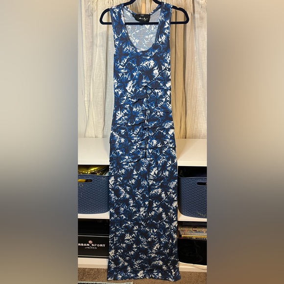Nicole Miller Dresses & Skirts - Nicole Miller Navy and White Racerback Maxi Dress, Size S